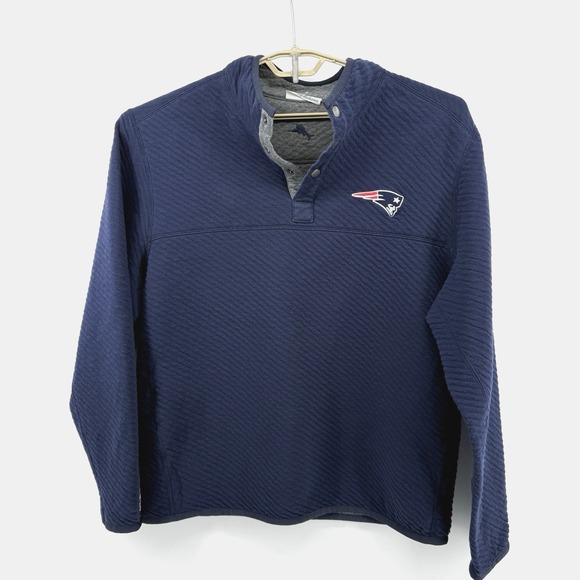 Tommy Bahama XL New England Patriots Reversible Quilted Sweater‎ Fleece NFL - Picture 2 of 16
